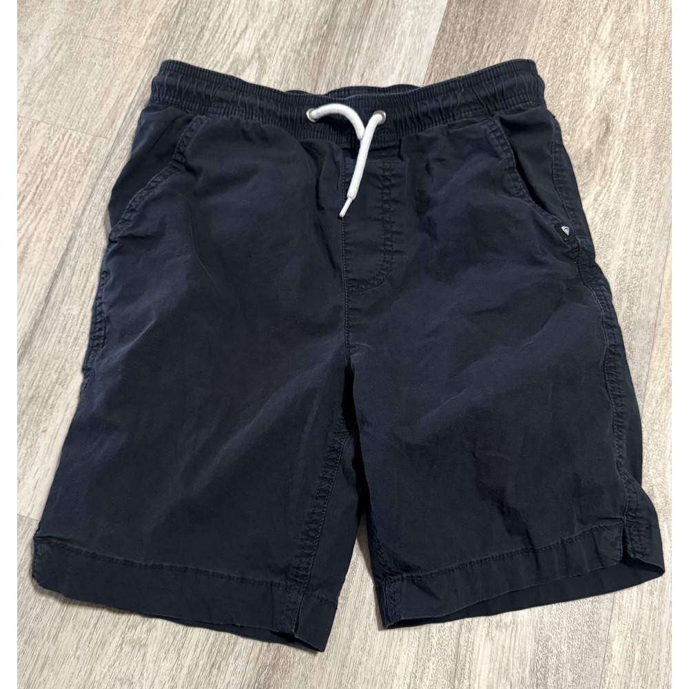 Quiksilver Boys Navy Blue Elastic Waist Drawstring Shorts Size Medium 10/12